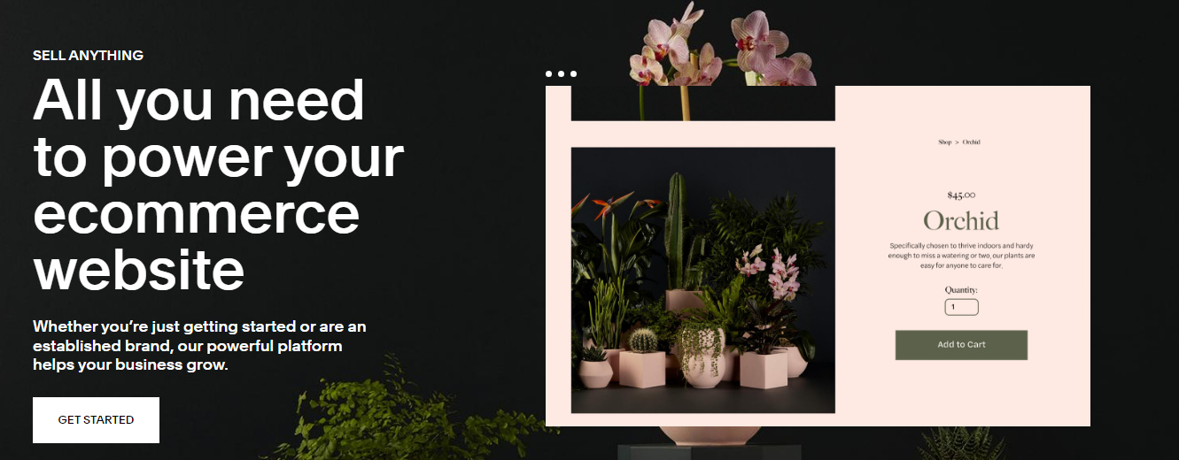 you'll land in the Squarespace page builder